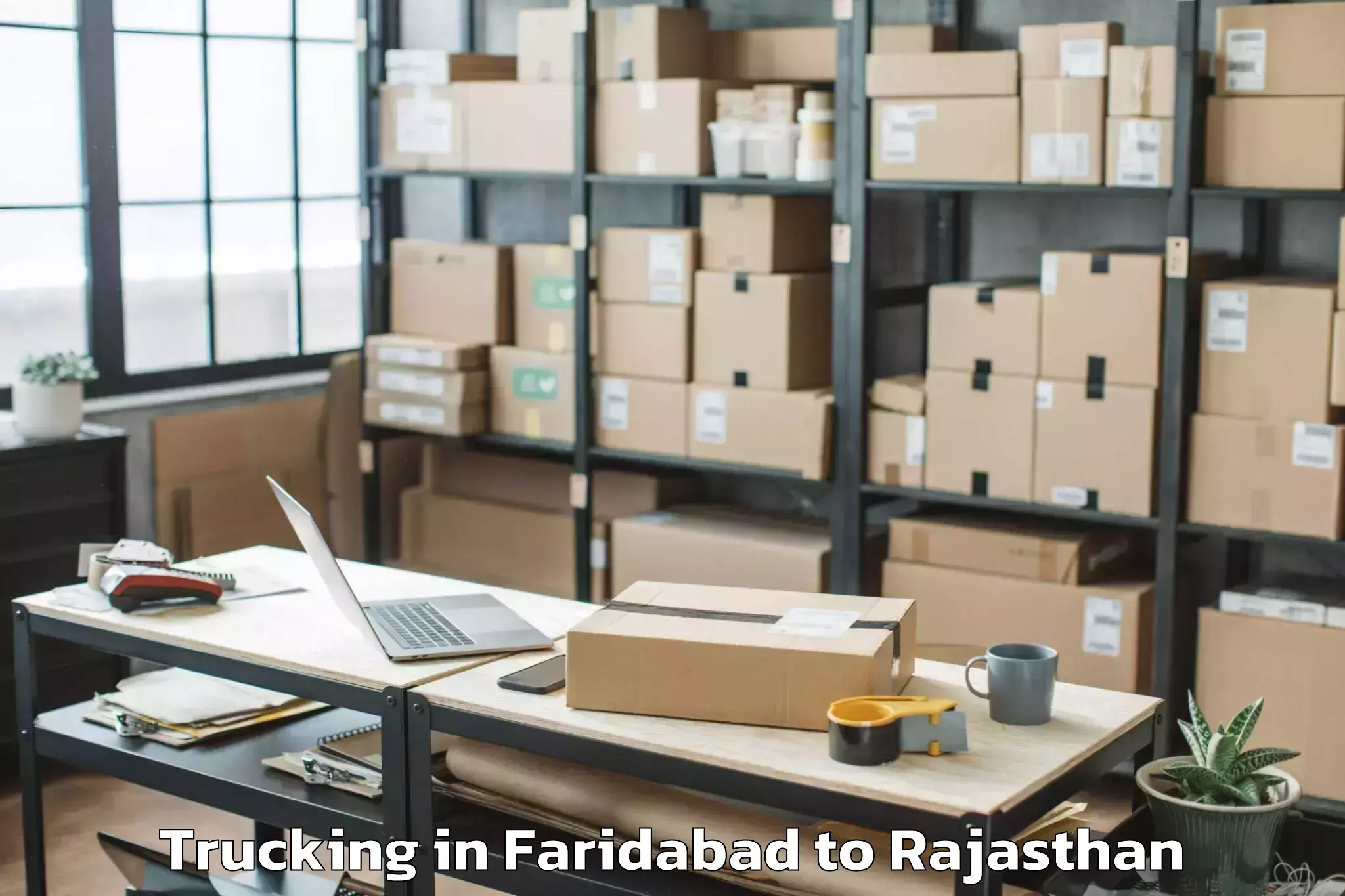 Reliable Faridabad to Ratangarh Churu Trucking